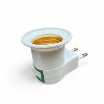 Adaptador Tomada Soquete E27 p/ Lampada Bivolt Chave Liga Desliga - Imagem 2