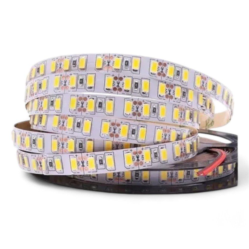 Fita LED 3528 IP20 10MT 127V Branco Quente 3000K 120 Leds