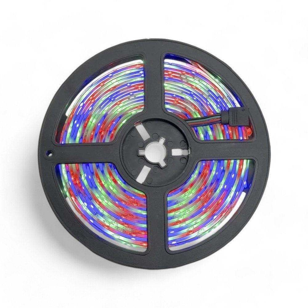 Fita LED 3528 IP65 5MT 12V RGB Colorida - Imagem 3