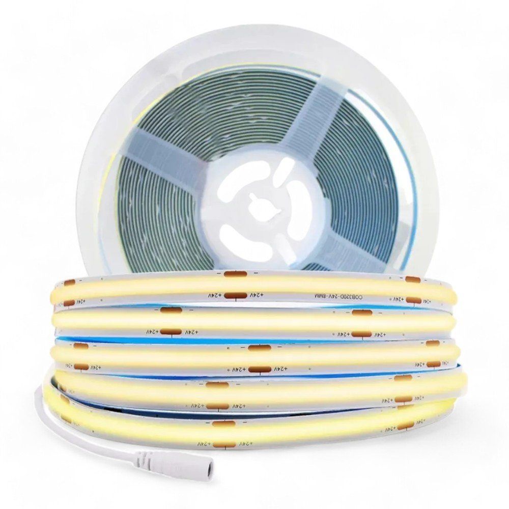 Fita LED 5050 IP20 COB 5MT 12V Branco Neutro 4000K - Imagem 3