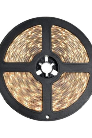 Fita LED 5050 IP65 5MT 12V Branco Quente 3000K