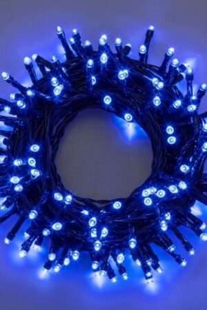 KIT com 10 Unidades de Pisca-Pisca LED Azul - 100 LEDS 100V Função