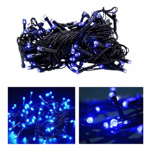 KIT com 10 Unidades de Pisca-Pisca LED Azul - 100 LEDS 100V Função - Imagem 4