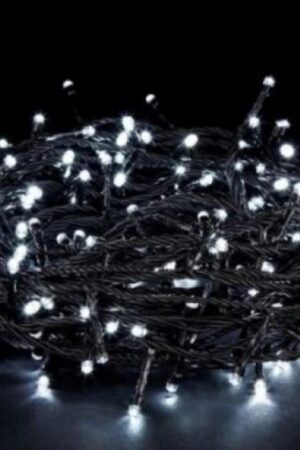 KIT com 5 unidades de Pisca-Pisca LEDS Branco Frio 100 LEDS 110V Função