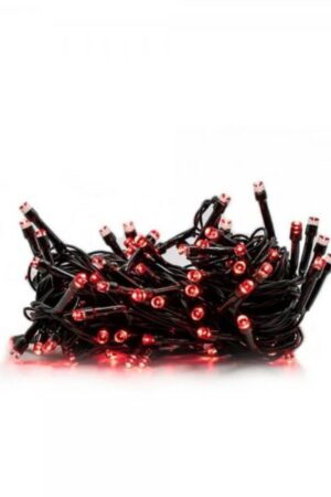 KIT com 5 unidades de Pisca-Pisca LEDS Vermelho 100 LEDS 110V Função