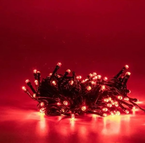 KIT com 5 unidades de Pisca-Pisca LEDS Vermelho 100 LEDS 110V Função - Imagem 4