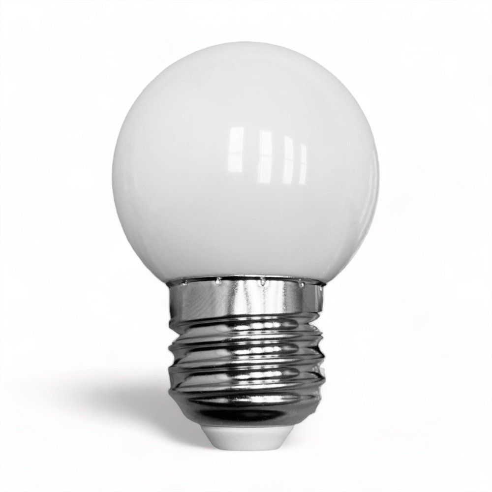Lâmpada LED Bulbo Bolinha G45 3w Bivolt E27 Branco Quente 3000k - Imagem 3