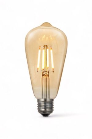 Lâmpada LED Bulbo Filamento ST64 4W Âmbar 2200K