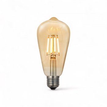 Lâmpada LED Bulbo Filamento ST64 4W Âmbar 2200K - Imagem 2