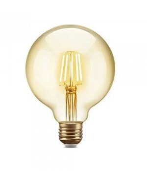Lâmpada Led de Filamento 4w 2200k Retro Âmbar Vintage G95