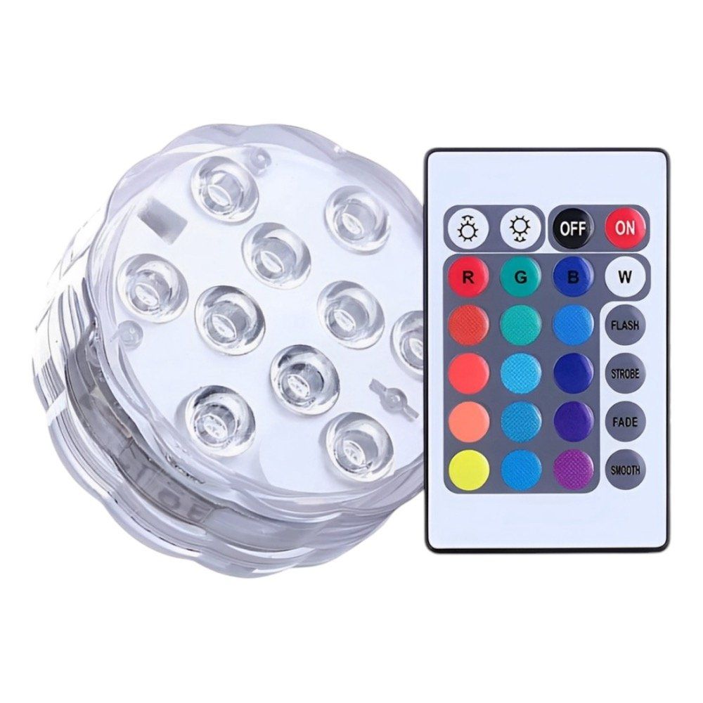 Luminária de Piscina 13 Leds 3W RGB Colorida com Controle - Imagem 2