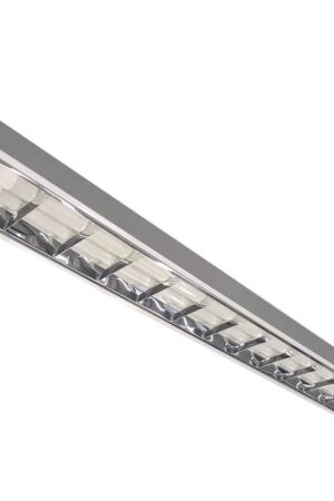 Luminária de Sobrepor Alto Rendimento com Aletas para 2 Lâmpadas 18/20W 120cm