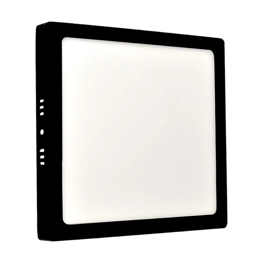 Luminária Plafon 18W LED Quadrado Sobrepor 3000K Preto - Imagem 2