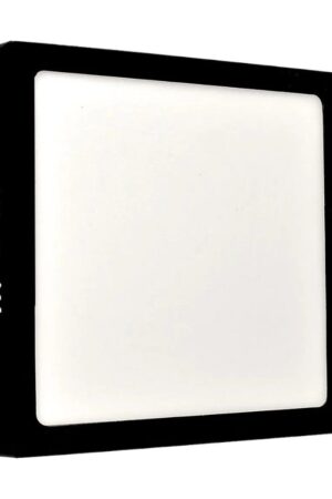Luminária Plafon 18W LED Quadrado Sobrepor 6500K Preto