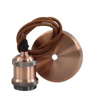 Pendente Alumínio E27 1M Bronze