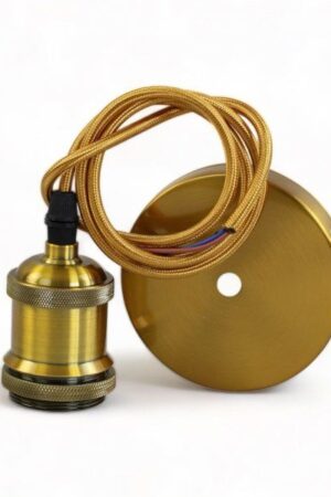 Pendente Alumínio E27 1M Dourado