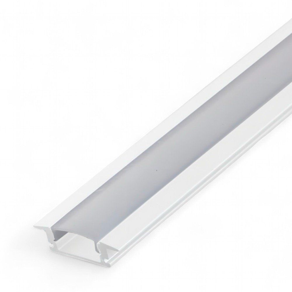 Perfil de LED Embutir Slim 2 Metros 24x7mm Branco - Imagem 2