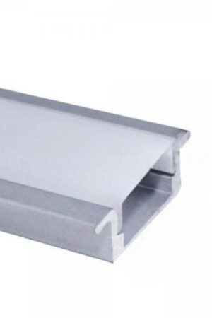 Perfil de LED Embutir Slim 2 Metros 24x7mm Prata