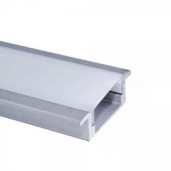 Perfil de LED Embutir Slim 2 Metros 24x7mm Prata