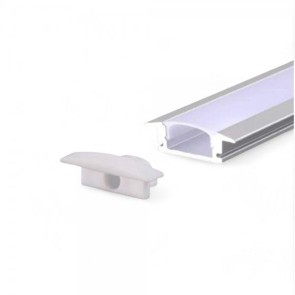Perfil de LED Embutir Slim 2 Metros 24x7mm Prata - Imagem 3