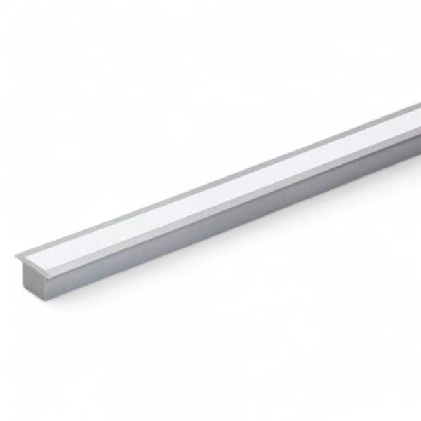 Perfil de LED Embutir Slim 2 Metros 24x7mm Prata - Imagem 4