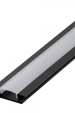 Perfil de LED Embutir Slim 2 Metros 24x7mm Preto