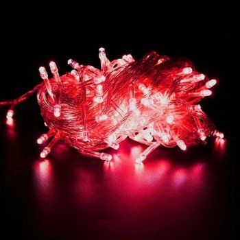 Pisca Pisca Led Vermelho 100 Leds 9 Metros 110V Função - Imagem 2