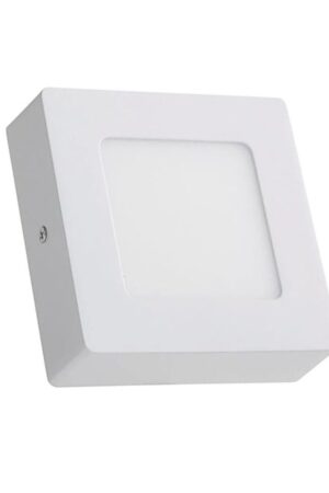 Plafon Led Sobrepor 6w Quadrado 3000k Branco Quente Bivolt