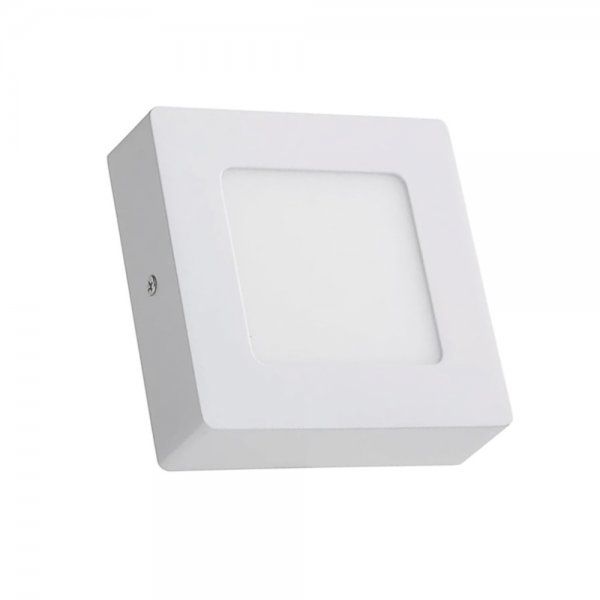 Plafon Led Sobrepor 6w Quadrado 3000k Branco Quente Bivolt - Imagem 2