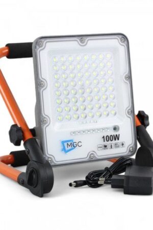 Refletor Led Portátil 100w Recarregável 6500k IP66