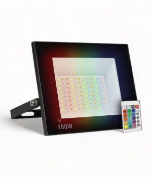 Refletor LED SMD 100w RGB Com Controle