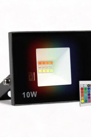 Refletor LED SMD 10W RGB Com Controle