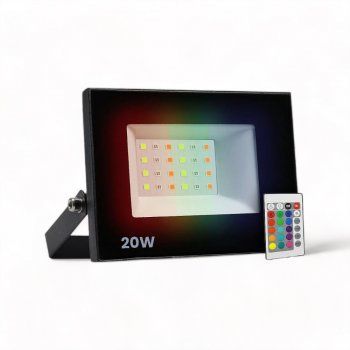 Refletor LED SMD 20W RGB Com Controle - Imagem 2