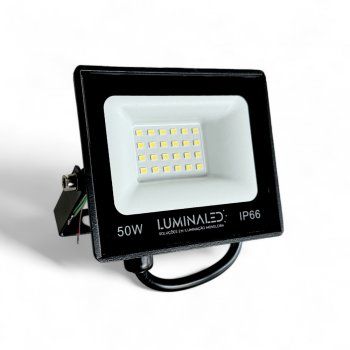 Refletor Led SMD 50w IP66 6500k Branco Frio Bivolt - Imagem 2