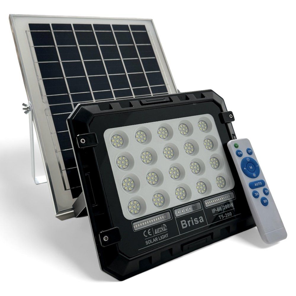 Refletor LED Solar com Controle 200w Auto Recarregável 6500k IP67 - Imagem 3