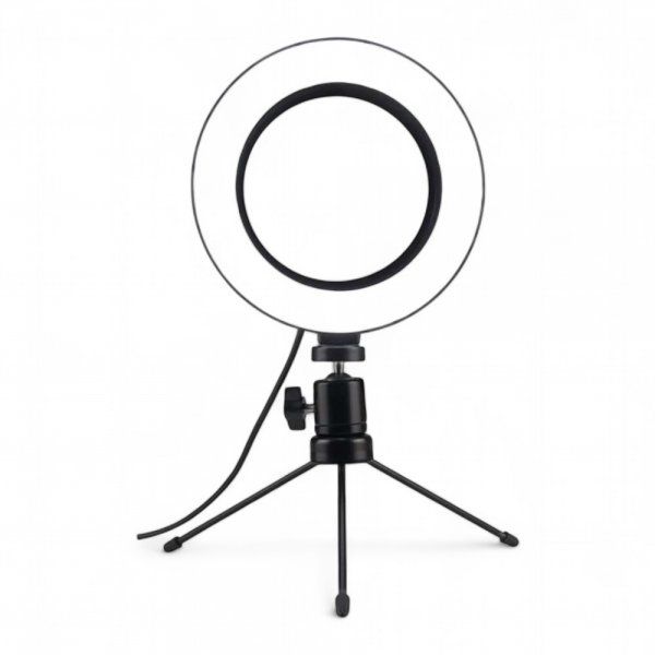 Ring Light LED de Mesa com Tripé 6 Polegadas 16cm