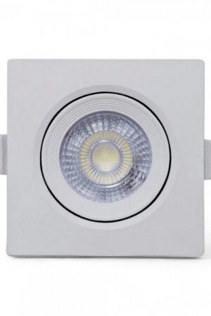 Spot LED Embutir 3W Direcionável Quadrado Branco Neutro 4000K Bivolt
