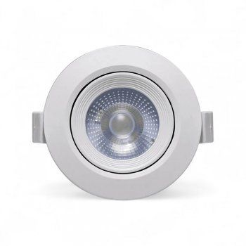 Spot Led Embutir 3w Direcionável Redondo 4000k Branco Neutro Bivolt - Imagem 3