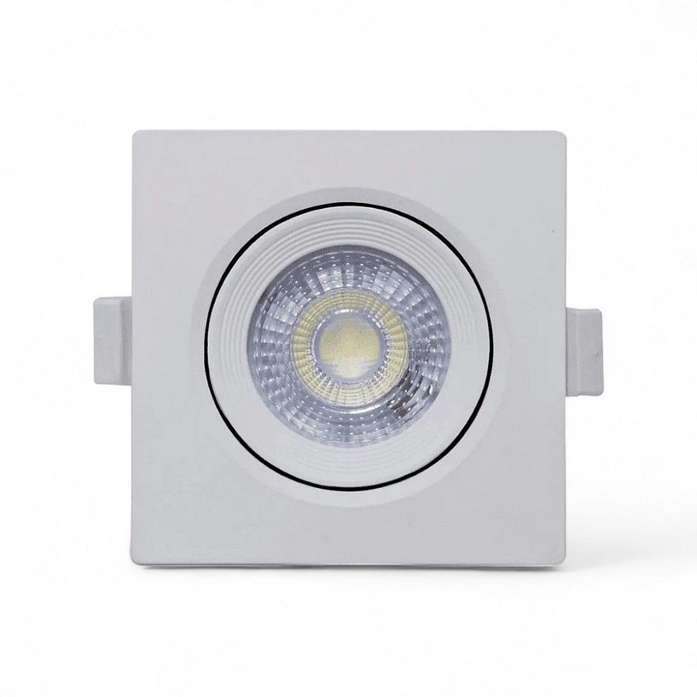 Spot LED Embutir 5W Direcionável Quadrado Branco Frio 6500K Bivolt - Imagem 2