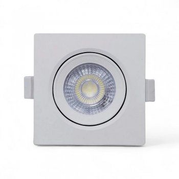 Spot LED Embutir 5W Direcionável Quadrado Branco Frio 6500K Bivolt - Imagem 3
