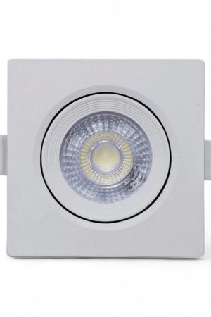 Spot LED Embutir 5W Direcionável Quadrado Branco Quente 3000K Bivolt