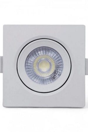 Spot LED Embutir 7W Direcionável Quadrado Branco Frio 6500K Bivolt