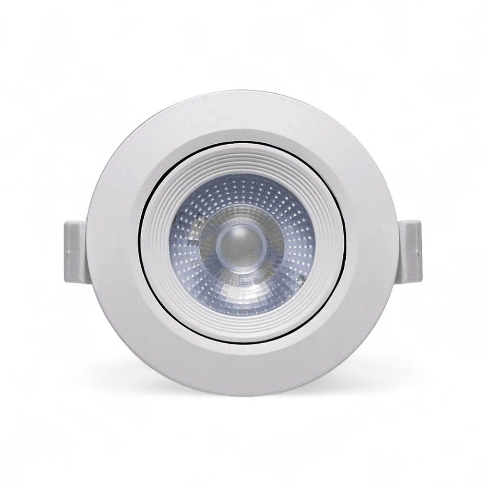 Spot Led Embutir 7w Direcionável Redondo 3000k Branco Quente Bivolt - Imagem 2