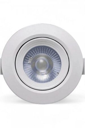 Spot Led Embutir 7w Direcionável Redondo 6500k Branco Frio Bivolt